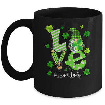 Love Lunch Lady Gnome Funny St Patrick's Day Shamrock Mug | siriusteestore