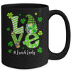 Love Lunch Lady Gnome Funny St Patrick's Day Shamrock Mug | siriusteestore