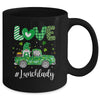 Love Lunch Lady Gnome Shamrock Saint Patrick's Day Mug | siriusteestore