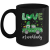 Love Lunch Lady Gnome Shamrock Saint Patrick's Day Mug | siriusteestore