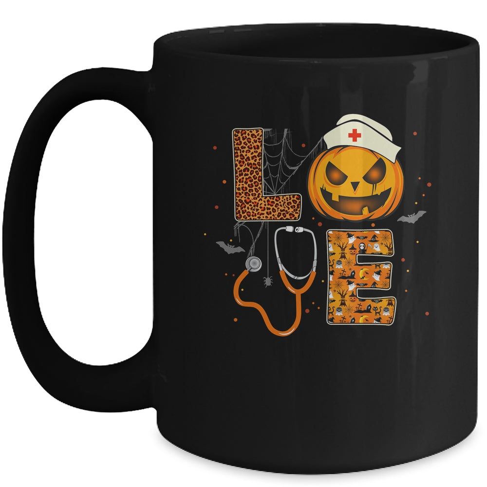 Love Nurse Halloween Nursing RN Paramedic EMT Mug | siriusteestore