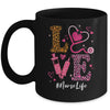 Love Nurse Life Leopard Valentine Day Nursing Women Mug | siriusteestore