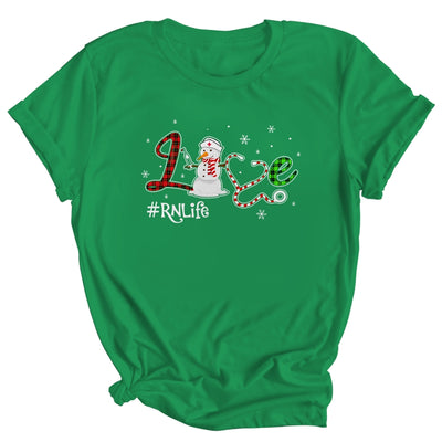 Love RN Life Snowman Funny Nursing Christmas Day Gifts Shirt & Sweatshirt | siriusteestore