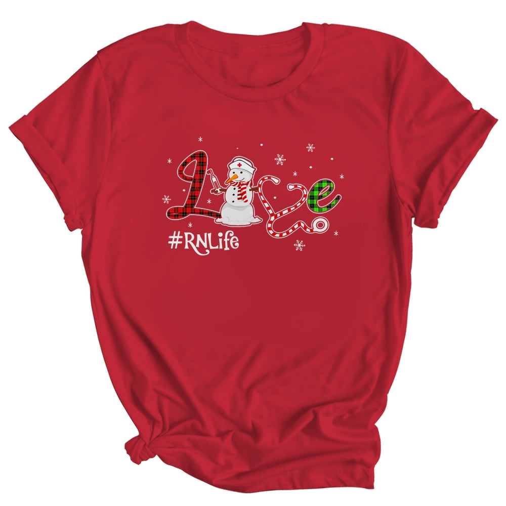 Love RN Life Snowman Funny Nursing Christmas Day Gifts Shirt & Sweatshirt | siriusteestore
