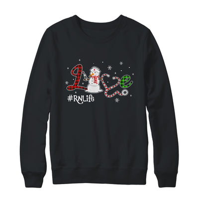 Love RN Life Snowman Funny Nursing Christmas Day Gifts Shirt & Sweatshirt | siriusteestore