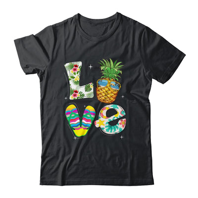 Love Summer Beach Life Pineapple Tropical Flip Flop Shirt & Tank Top | siriusteestore