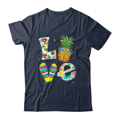 Love Summer Beach Life Pineapple Tropical Flip Flop Shirt & Tank Top | siriusteestore