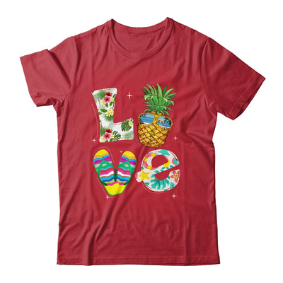Love Summer Beach Life Pineapple Tropical Flip Flop Shirt & Tank Top | siriusteestore