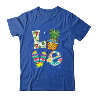 Love Summer Beach Life Pineapple Tropical Flip Flop Shirt & Tank Top | siriusteestore