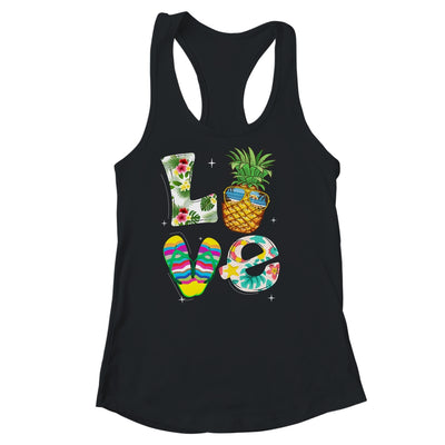 Love Summer Beach Life Pineapple Tropical Flip Flop Shirt & Tank Top | siriusteestore