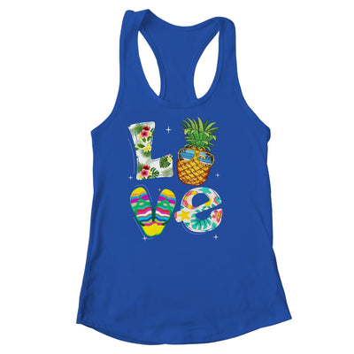 Love Summer Beach Life Pineapple Tropical Flip Flop Shirt & Tank Top | siriusteestore
