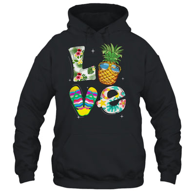 Love Summer Beach Life Pineapple Tropical Flip Flop Shirt & Tank Top | siriusteestore