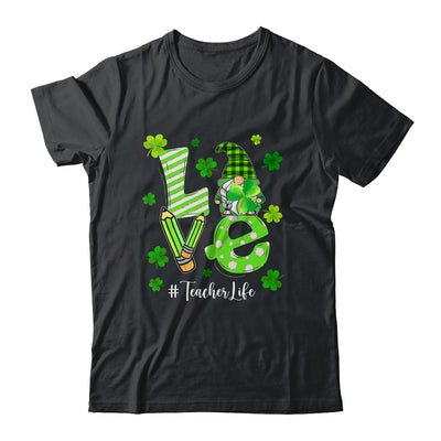 Love Teacher Life Gnome Funny St Patrick's Day Shamrock Shirt & Hoodie | siriusteestore