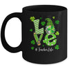 Love Teacher Life Gnome Funny St Patrick's Day Shamrock Mug | siriusteestore