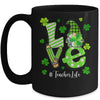 Love Teacher Life Gnome Funny St Patrick's Day Shamrock Mug | siriusteestore