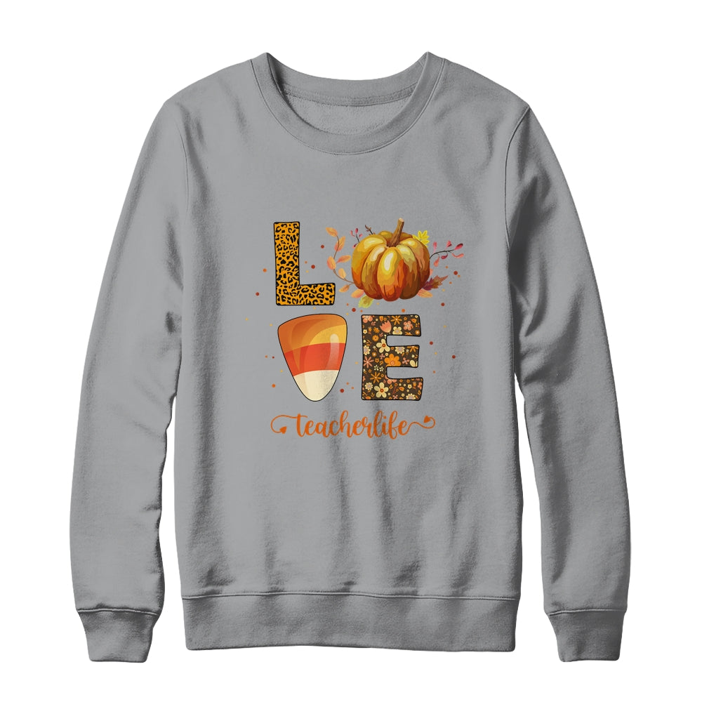 Love Teacher Life Pumpkin Halloween Shirt & Sweatshirt | siriusteestore
