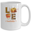 Love Teacher Life Pumpkin Halloween Mug | siriusteestore