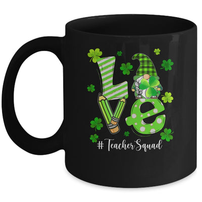 Love Teacher Squad Gnome Funny St Patrick's Day Shamrock Mug | siriusteestore