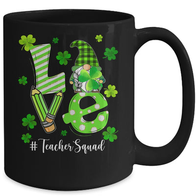 Love Teacher Squad Gnome Funny St Patrick's Day Shamrock Mug | siriusteestore