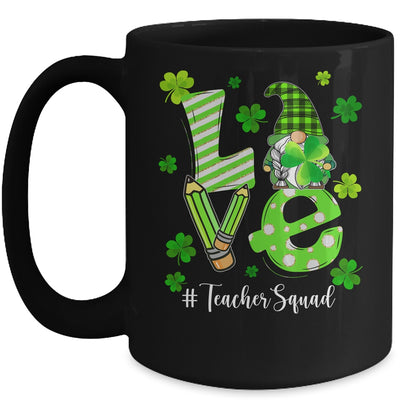 Love Teacher Squad Gnome Funny St Patrick's Day Shamrock Mug | siriusteestore