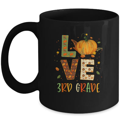 Love Third Grade Happy Fall Thanksgiving Mug | siriusteestore
