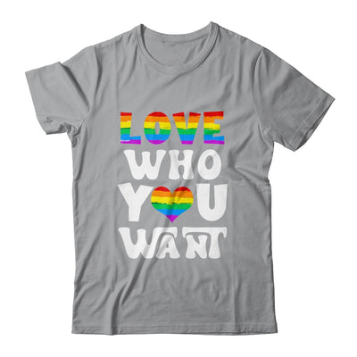 Love Who You Want Gay Pride LGBT Men Women Rainbow LGBTQ Shirt & Tank Top | siriusteestore
