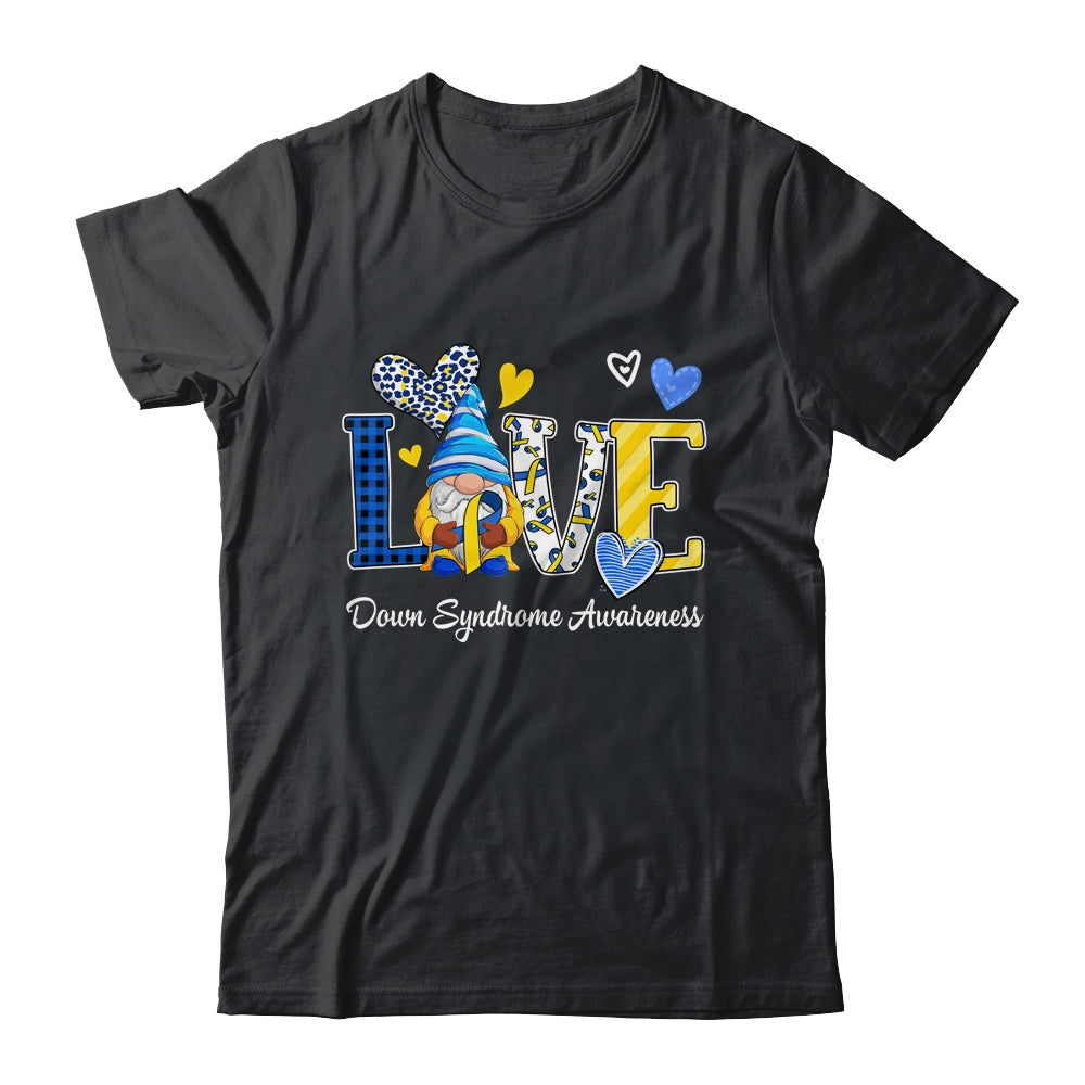 Love World Down Syndrome Day Awareness Leopard Gnome Ribbon Shirt & Hoodie | siriusteestore