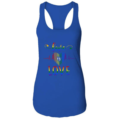 Love is Love Heartbeat Rainbow LGBT Gay Pride Shirt & Tank Top | Siriustee.com