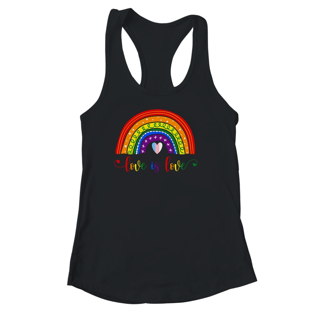 Love with rainbow flag for LGBT pride month Shirt & Tank Top | siriusteestore