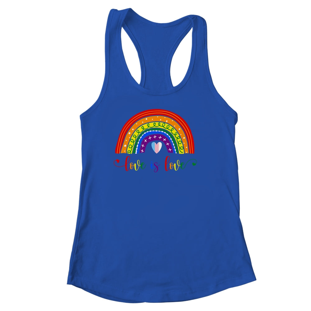 Love with rainbow flag for LGBT pride month Shirt & Tank Top | siriusteestore
