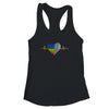 Lovely LGBT Gay Pride Heartbeat Lesbian Gay Transgender Love Shirt & Tank Top | siriusteestore
