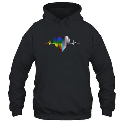 Lovely LGBT Gay Pride Heartbeat Lesbian Gay Transgender Love Shirt & Tank Top | siriusteestore