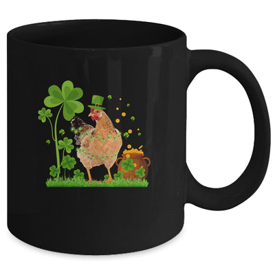 Lucky Chicken Shamrock Saint Patricks Day Irish Farmer Mug | siriusteestore