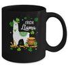 Lucky Irish Llama Shamrock St Patrick Day Animal Girls Mug | siriusteestore