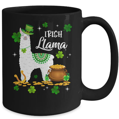 Lucky Irish Llama Shamrock St Patrick Day Animal Girls Mug | siriusteestore