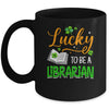 Lucky To Be A Librarian School St Patricks Day Teacher Mug | siriusteestore