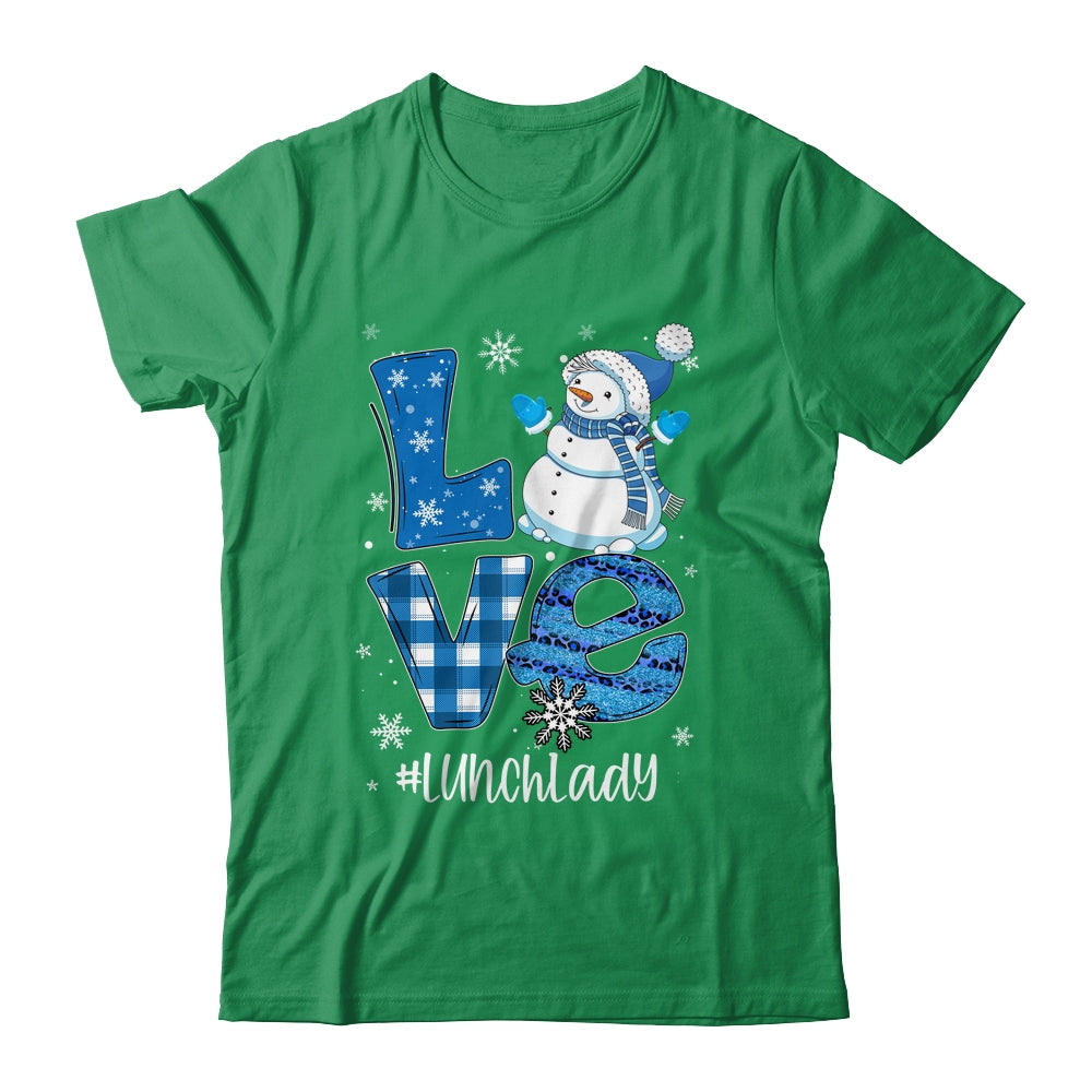 Lunch Lady Love Snowman Xmas Women Winter Season Christmas Shirt & Sweatshirt | siriusteestore