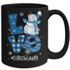 Lunch Lady Love Snowman Xmas Women Winter Season Christmas Mug | siriusteestore