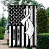 Lung Cancer Awareness America Flag White Ribbon | siriusteestore