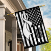 Lung Cancer Awareness America Flag White Ribbon | siriusteestore