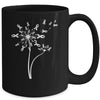 Lung Cancer Awareness Dandelion White Ribbon Mug | siriusteestore