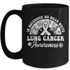 Lung Cancer Awareness In November We Wear White Groovy Mug | siriusteestore