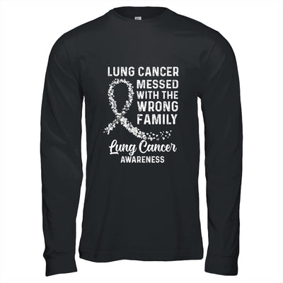 Lung Cancer Awareness Messed With The Wrong Family Support Shirt & Hoodie | siriusteestore