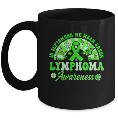 Lymphoma Awareness In September We Wear Green Groovy Mug | siriusteestore