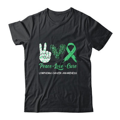 Lymphoma Cancer Awareness Peace Love Cure Leopard Shirt & Hoodie | siriusteestore