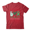 Lymphoma Cancer Awareness Peace Love Cure Leopard Shirt & Hoodie | siriusteestore