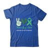 Lymphoma Cancer Awareness Peace Love Cure Leopard Shirt & Hoodie | siriusteestore