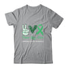 Lymphoma Cancer Awareness Peace Love Cure Leopard Shirt & Hoodie | siriusteestore