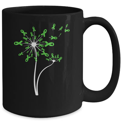 Lymphoma Liver Cirrhosis Awareness Dandelion Green Ribbon Mug | siriusteestore