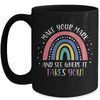 Make Your Mark And See Where It Takes You Rainbow Dot Day Mug | siriusteestore